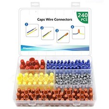 240 Pcs Electrical Wire Connectors Screw Terminals Twist Nuts Caps Wire Connecti