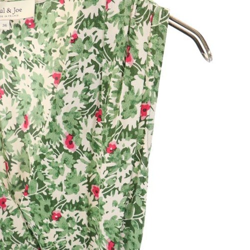 PAUL&JOE Made in France floreale senza manica pezzo unico 36 verde x rosa donna - Foto 3 di 10