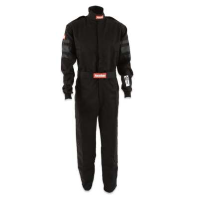 RaceQuip One Piece Single Layer Fire Suit - XXL - Black
