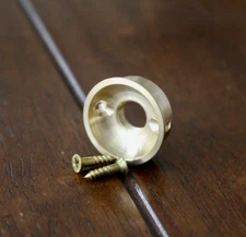 Telecaster style threaded jack plate, Solid Brass