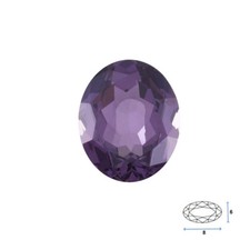Oval Shape Imitation Amethyst Faceted Gemstone Sized 8x6 mm