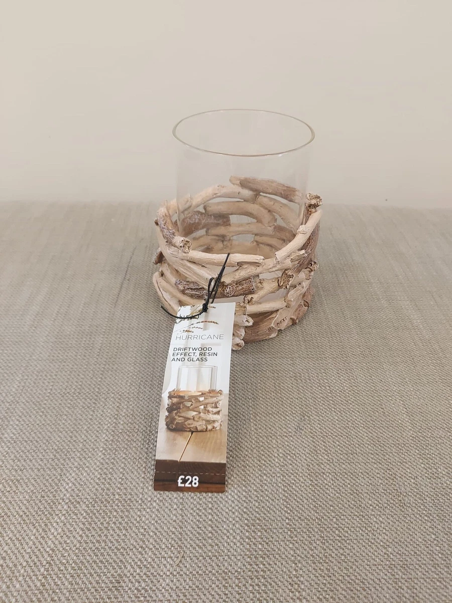 Next Brown Driftwood Candle Holder Hurricane Log Lantern Candelabra Home Decor