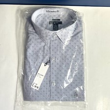 Bar III Men's Slim Fit Stretch Button Up Dress Shirt Large 32/33