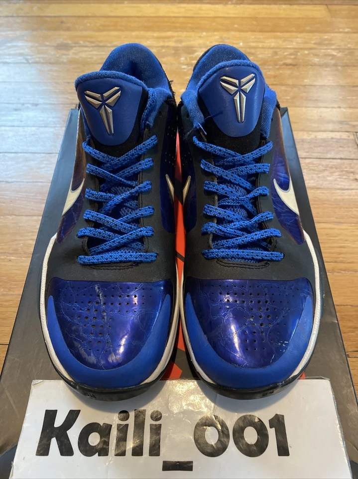 Nike Zoom Kobe V 5 Talla 7 Duke 386429-411 Usado Usado Grandes Escenario Anillos Kay Kow B Foto 4 de 4