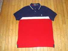POLO RALPH LAUREN MEN'S PIQUE CUSTOM FIT POLO SHIRT SIZE XL GREAT 