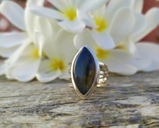 Labradorite Gemstone Ring Handmade Ring 925Sterling Silver Triple Band Ring Gift