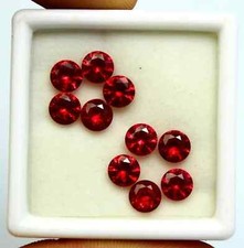 15.15 Ct Natural Red Ruby Round Cut 6mm 20 Pcs Lot Loose Gemstone Certified M11