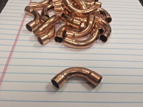Copper Fitting Long Radius Refrigeration Elbow For 3/8" O.D. Tubing One Elbow