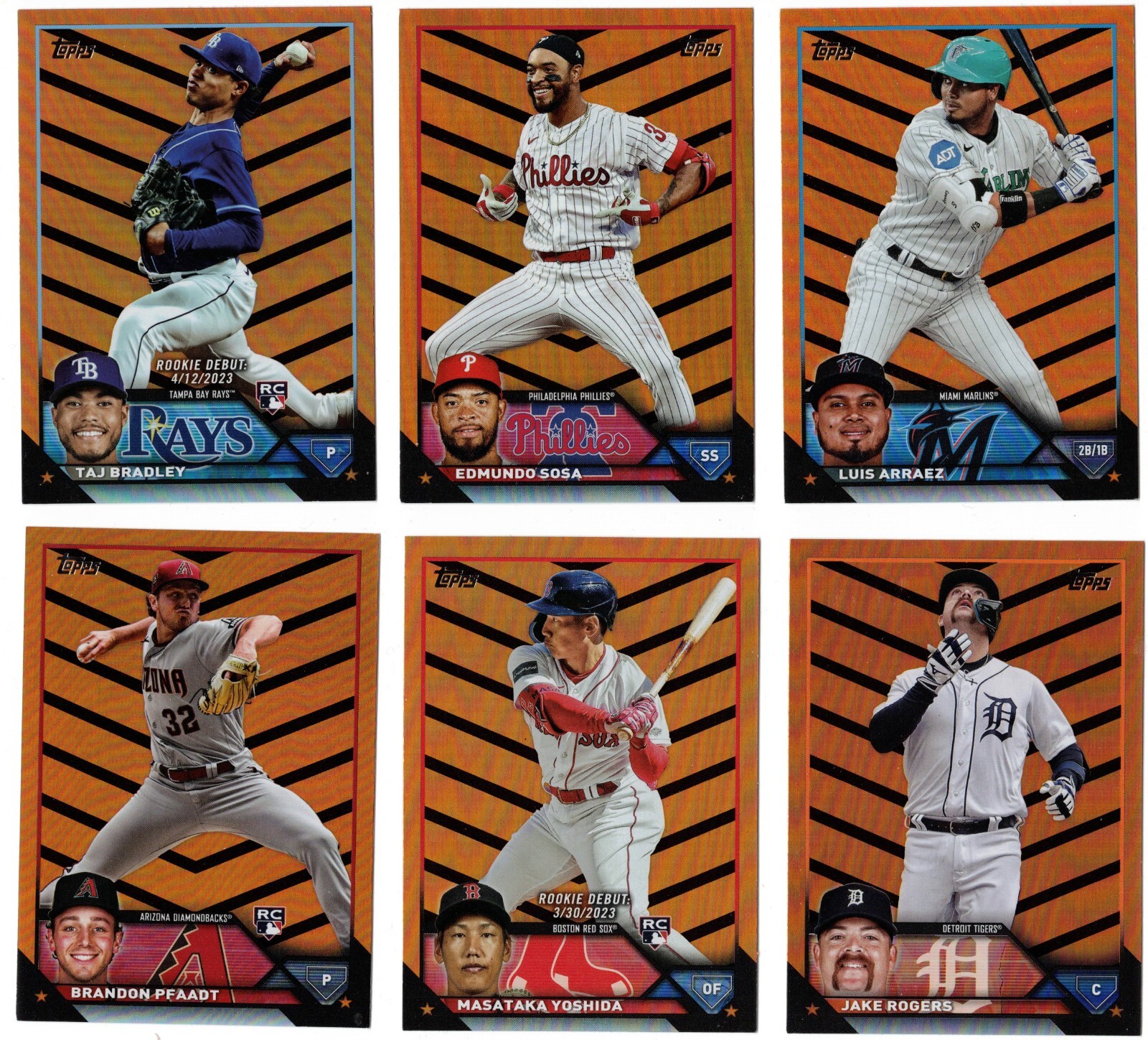 2023 Topps Update Halloween Orange and Black Baseball Cards (Complete your set)