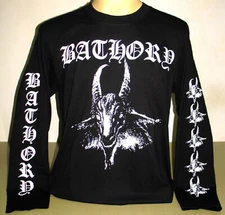Bathory First Album Goat Long Sleeve T-Shirt Size S M L XL 2XL 3XL Black Metal