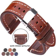 Leather Watch Strap Bracelet 7 Colors Quick Release Watchband 18 20