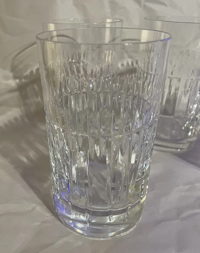 Set of (4) Crystal Tumblers 5 inches Tall Spears Design