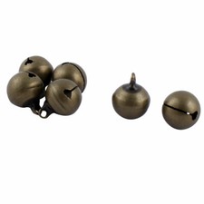 Metal Vintage Bracelet Christmas Decor Jingle Bell Bronze Tone 16mm Dia 5 Pcs