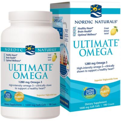 Nordic Natural Ultimate Omega, 1280mg Zitronengeschmack - 180 Weichkapseln