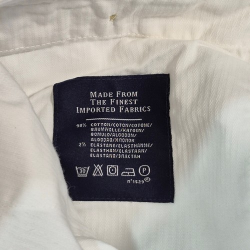 NWT DEAD STOCK POLO RALPH LAUREN TWILL STRETCH CHINO PANTS WHITE 36x32 (SOILED) - Picture 17 of 23