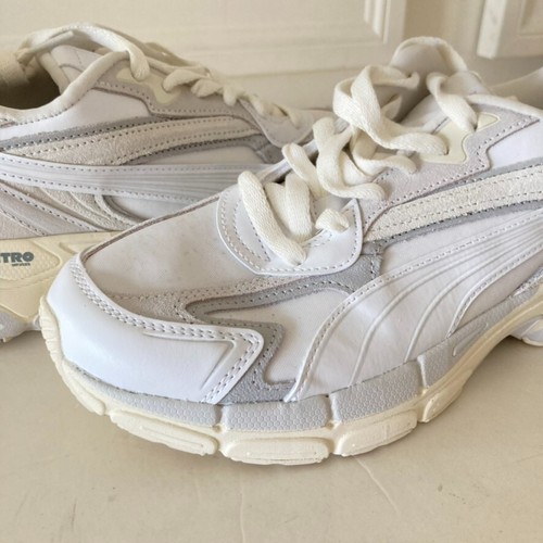 Puma Women's Teveris Nitro Thrifted Casual Sneakers Grey White Ivory Sz 8.5 - Picture 2 of 10
