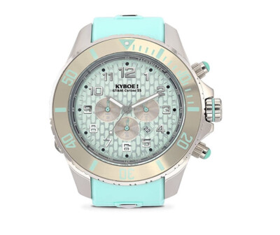 Kyboe! Men's Watch Giant 55MM Case Chronograph Light Green Color Backlight