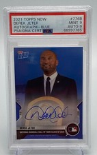 Derek Jeter HOF 2021 Topps NOW Induction Day Card 23 of 49. Dual PSA 9/9. POP 1