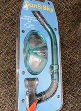 Sun And Sky Adult Swim Mask And Snorkel Set Blue NEW