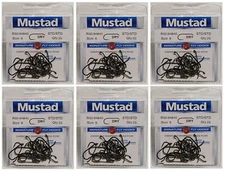 (6pk lot) Mustad Signature DRY Fly Hooks R50NP-94840-BR-6-25