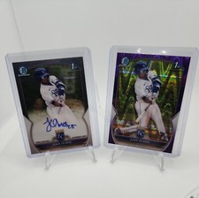 2023 Bowman Chrome Juan Olmos Auto and Purple/250 KC Royals
