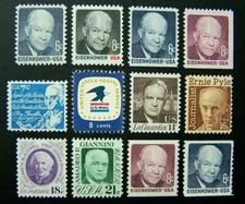 US, 1393-1402  Regular issue full set 1970-74, 12 stamps,  MNH