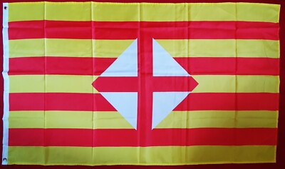Barcelona Province Catalonia Catalan 5x3 Feet Flag 150cm X 90cm Spain Spanish Ebay