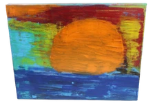  ABSTRACT ACRYLIC PAINTING ON CANVAS HOME WALL DECOR 14 x 18 Inches