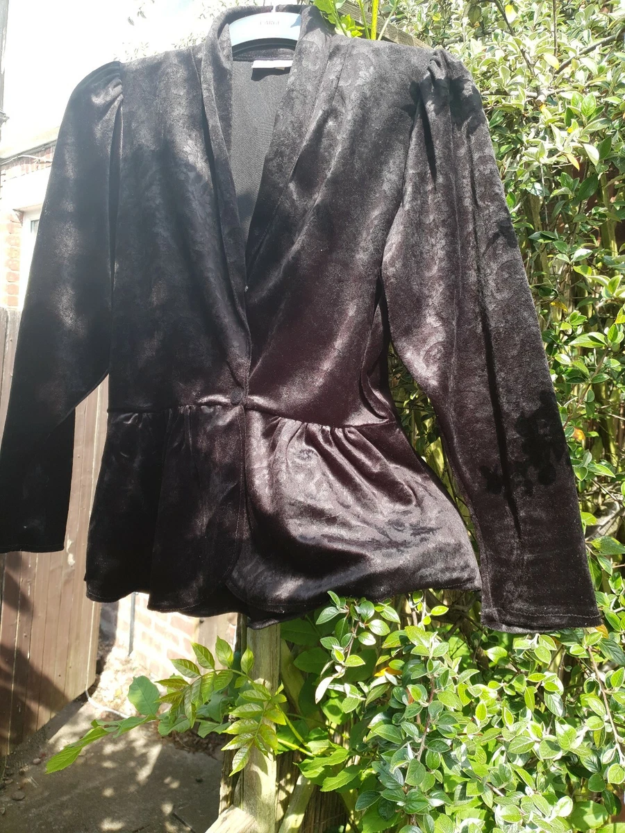 Principles black velvet bolero jacket size 12 VGC eBay