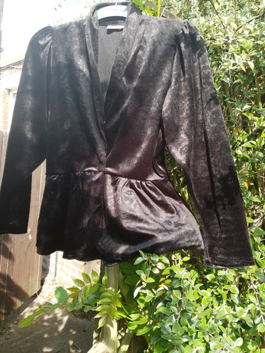 black velvet bolero jacket,size 