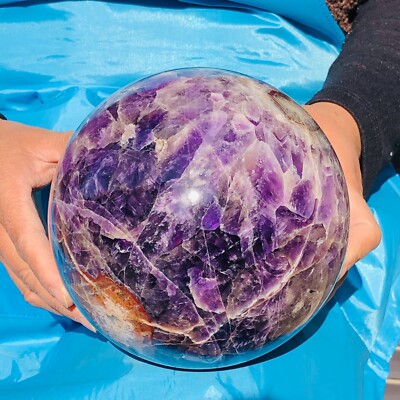 11.39LB Natural Dream Amethyst Ball Quartz Crystal Energy Mineral Specimen Heals