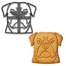 Mighty Gadget Angry Rottweiler Dog Cookie Cutter & Stamp 4x3.63" (Random Color)