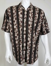 Vintage Triumph Of California Mens Shirt Size Large Short Sleeve Button Front