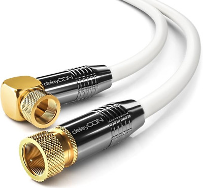 2 x deleyCON 1 m SAT Antennenkabel Satellitenkabel Koaxialkabel - HDTV Full HD F