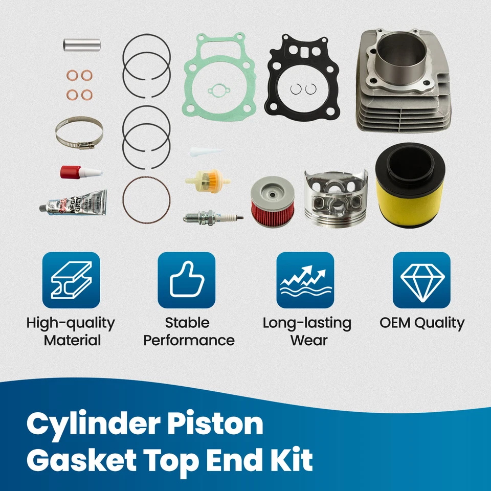 Kit de reconstrucción de extremo superior de junta de pistón de cilindro para Honda Rancher TRX350 2000-06 Foto 3 de 4