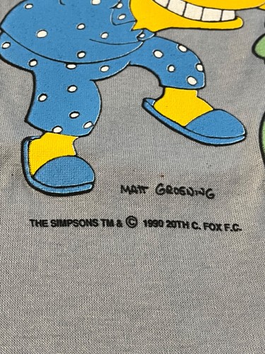 Vintage 1990 Boys SZ 5 T Shirt Bart Simpson Unisex Unworn Single Stitch - Picture 3 of 10