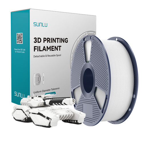 SUNLU 1.75MM PLA Filament Easy Printing For 3D Printer 1KG/2.2LBS White