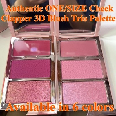 Authentic ONE/SIZE Cheek Clapper 3D Blush Trio Palette available in 6 colors