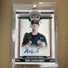 Panini 2022 USA Baseball Stars & Stripes Kruz Schoolcraft ADP1-KS Auto