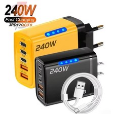 240w 5 Port Usb C Desktop Charger Fast Pd Wall Charger Eu Us Uk Plug Adapter 240w 5 Port Usb C Desktop Charger Fast Pd Wall Charger Eu Us Uk Plug Adapter