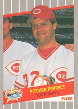 Pitcher Perfect (Tom Browning) 1989 Fleer #629 Cincinnati Reds