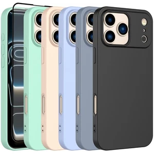Pour iphone 17 Pro Max 17 Air 16 Pro Couverture du téléphone en silicone + Protecteur d'écran