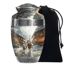 Cat Soul Large Burial Urn for Human Ash Adult Women  Men, 10 Inch 