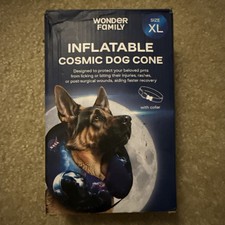 Wonder Family Soft Inflatable Dog Cone Collar for XL Dogs; Cosmic Donut Collar