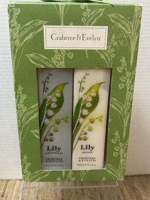 Crabtree & Evelyn Lily Bath & Shower Gel & Body Lotion Gift Set