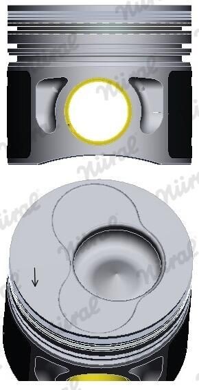 Piston NÜRAL 87-114907-65 anti-friction pour réduire la consommation de carburant
