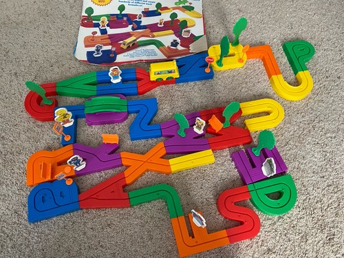 Vintage Playskool Sesame Street Alphabet Roadway Train Track 1988