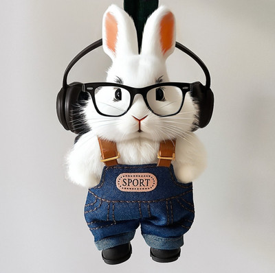 17cm Designer Toy Clothes Set   Headphones, Glasses, Overalls, Boots (No Doll)