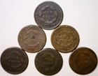 6 x Large Cent 1817 + US Copper Coins Coronet Head & Braided Hair 6 Coin LOT  NR — photo 7