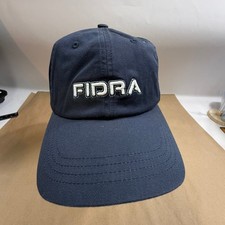 FIDRA John Ashworth Golf Hat Adjustable Baseball Cap Navy Blue Cotton